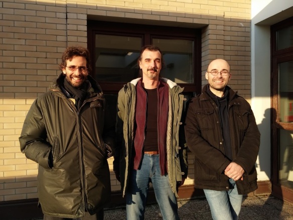 Maro Cvitan (assistant professor at the University of Zagreb) (left), Predrag Dominis Prester (associate professor at the University of Rijeka) (centre) and Ivica Smolić (assistant professor at the University of Zagreb) (right)