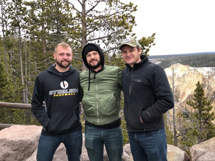 Travis, Blake and David at Yellowstone